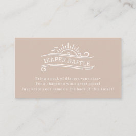 Baby ombord Diaper Raffle Rosa Girl Baby Shower Tilläggskort