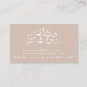 Baby ombord Diaper Raffle Rosa Girl Baby Shower Tilläggskort