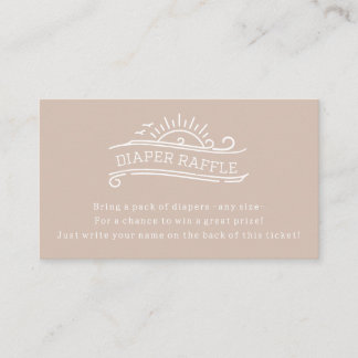 Baby ombord Diaper Raffle Rosa Girl Baby Shower Tilläggskort