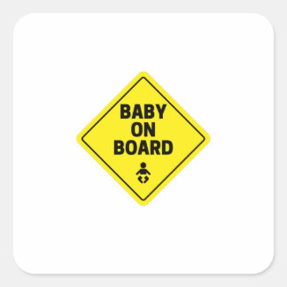 Baby ombord fyrkantigt klistermärke