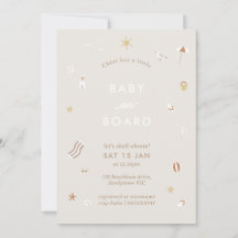"Baby ombord" Gingham Beach Bassäng Baby Shower