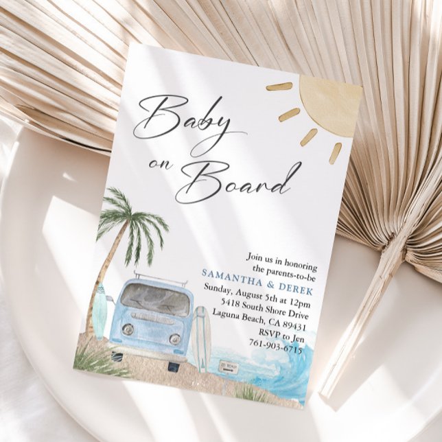 Baby ombord på babyskor inbjudningar (Skapare uppladdad)