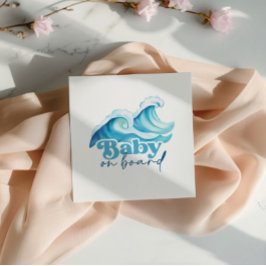 Baby ombord på babyskor Napkin, Surfa Baby Shower Pappersservett