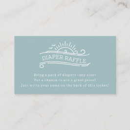 Baby ombord på blaper Raffle Blue Boy Shower Tilläggskort