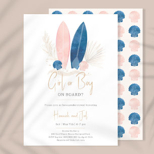 Baby ombord på Gender Reveal Inbjudningar