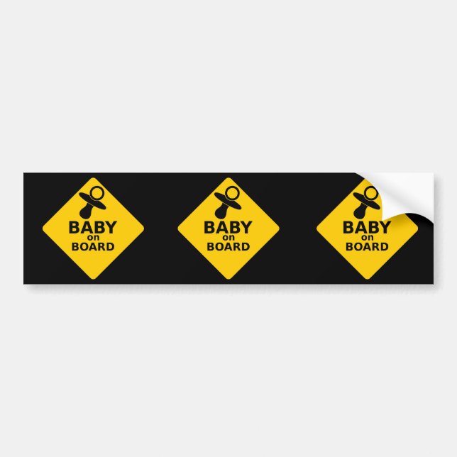 Baby ombord på påmönstraren bildekal (Framsidan)