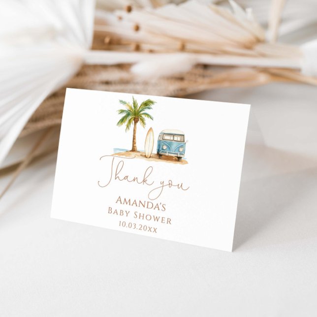 Baby ombord på sommarbabyskor tack kort (Skapare uppladdad)