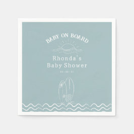 Baby ombord på Surfing Baby Shower Pappersservett