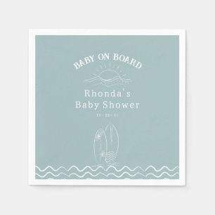 Baby ombord på Surfing Baby Shower Pappersservett