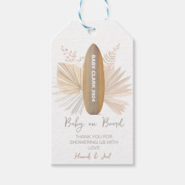 Baby ombord på Tack för babyvisningsprogram Presentetikett