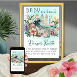 Baby ombord på tropisk surfing Raffle Poster<br><div class="desc">Den tropiska surfingtemade exotiska blommigten "Baby on board" är en babyduschmall som innehåller ett tema för gender-neutralt med tropiskt fläkt. Konstruktionen skildrar en gruppering av färgstarka surfingbrädor med havet och en härlig våg mitt i en vacker tropisk blommigt. Programmet färg består av mjuka nyanser av grönt, blått, rosa och gult...</div>