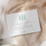 Baby ombord på undertavla Raffle Biljett Tilläggskort<br><div class="desc">Uppmuntra dina babyduschgäster att ta med sig en blöjförpackning till din lilla med den här blöjreglaget biljett,  med vattenfärgade surfbrädor i grönten för sjöcellsprodukter.</div>