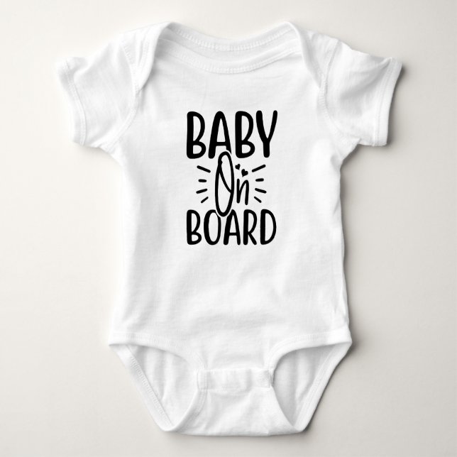 Baby ombord på Unisex T Shirt (Framsida)