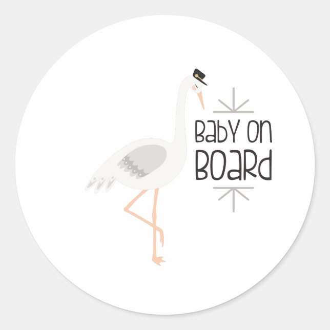 Baby ombord runt klistermärke (Framsida)