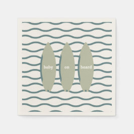 "Baby ombord" Surfing Baby Shower Ocean Themme Pappersservett