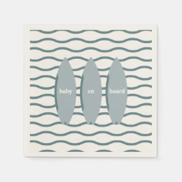 "Baby ombord" Surfing Baby Shower Ocean Themme Pappersservett