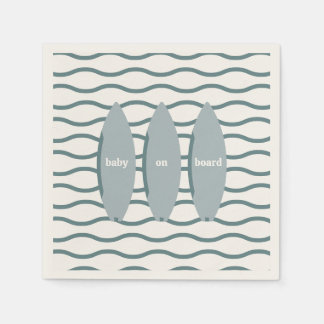 "Baby ombord" Surfing Baby Shower Ocean Themme Pappersservett