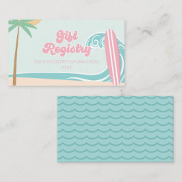 Baby ombord Surfing Baby Shower-presentregistrerin Tilläggskort