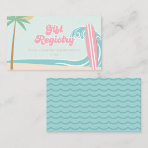 Baby ombord Surfing Baby Shower-presentregistrerin Tilläggskort