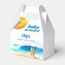Baby ombord Surfstrand Vattenfärg Babykalas