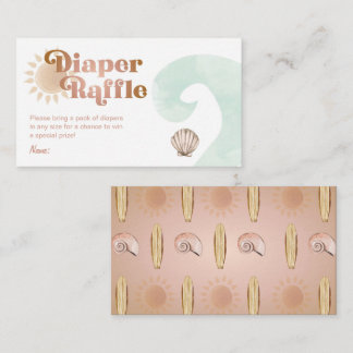 Baby on Board Baby Shower Diaper Raffle Tilläggskort