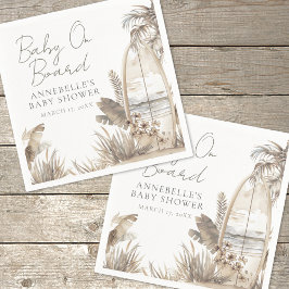 Baby On Board Beach Baby Shower Pappersservett