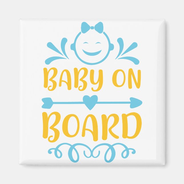 Baby On Board Magnet (Framsidan)