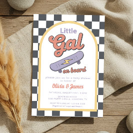 Baby on Board Skateboard Baby Shower party Inbjudningar