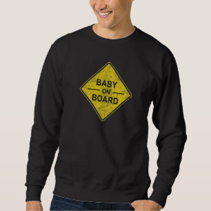 BABY ON BOARD-SKILT TECKEN GRAVID FÖRVÄNTAD MOR MO LÅNG ÄRMAD TRÖJA