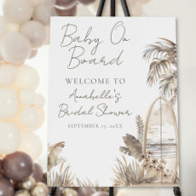 Baby On Board Strand Baby Shower Välkomstskylt
