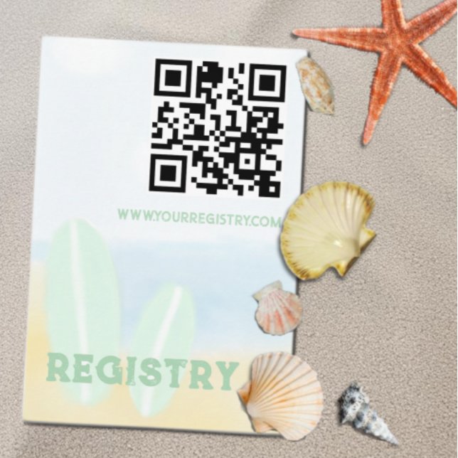 Baby On Board Watercolor Baby Shower Registry Tilläggskort (Skapare uppladdad)