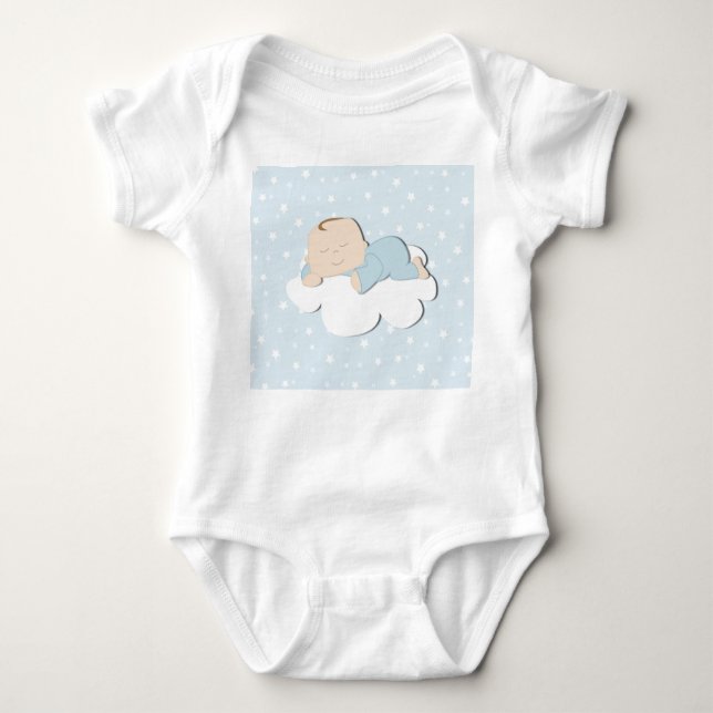 Baby on Cloud Baby Bodykostym T Shirt (Framsida)