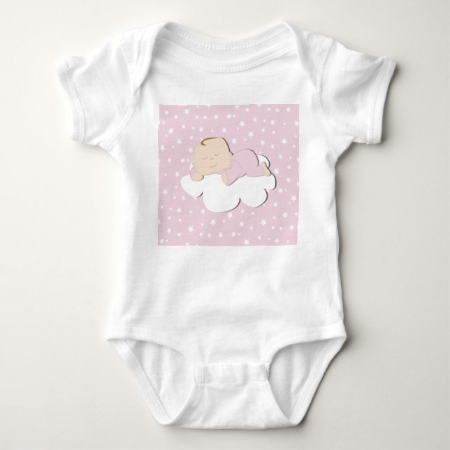 Baby on Cloud Baby Bodykostym T Shirt (Framsida)