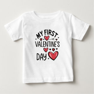 Baby on his first Valentine's Day T Shirt