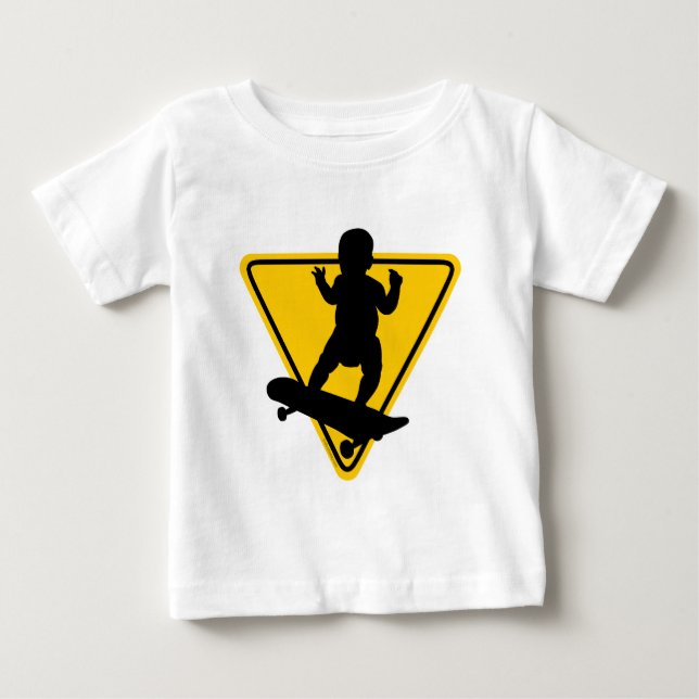 Baby on (Skate Board) Baby T-Shirt (Framsida)
