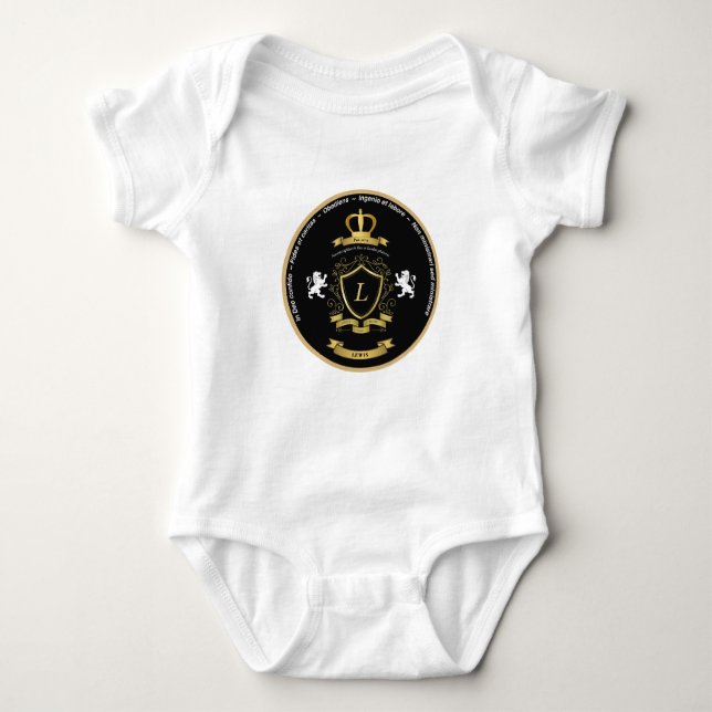 Baby One-biet Lewis Vapensköld T Shirt (Framsida)