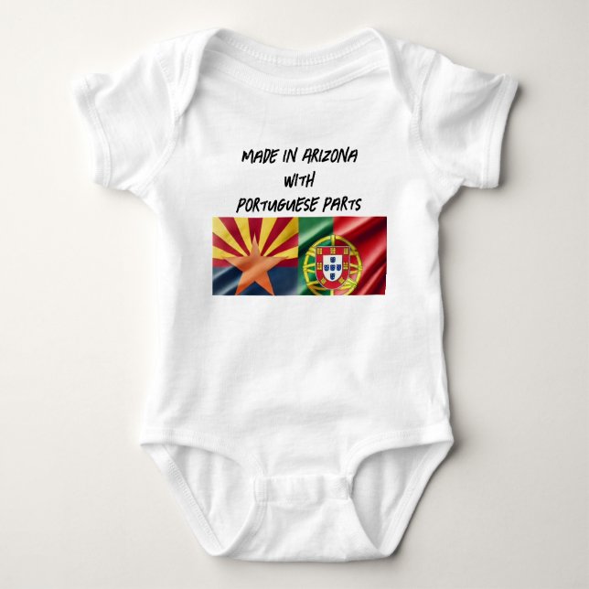 Baby One-Biet Made in Arizona T Shirt (Framsida)