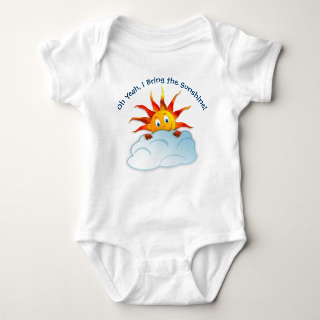 Baby One PC T Shirt, för solsken, Roligt T Shirt (Framsida)