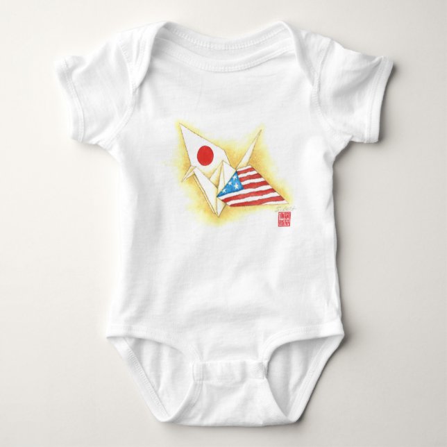Baby One Piece ~ Japan-U.S. Friendship T Shirt (Framsida)