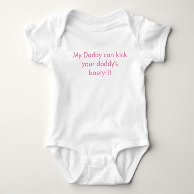 Baby Onsie - min pappa kan sparka din papporbooty Tröja (Framsida)