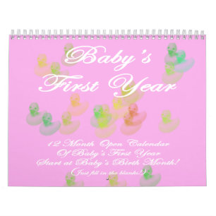 Baby öppen kalender för första år