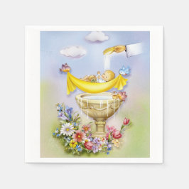 Baby or infant baptism ceremony napkins pappersservett