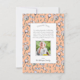Baby Orange Sweet Little One Candy Tack you Card
