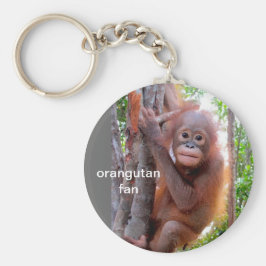 Baby Orangutan i Träd Nyckelring