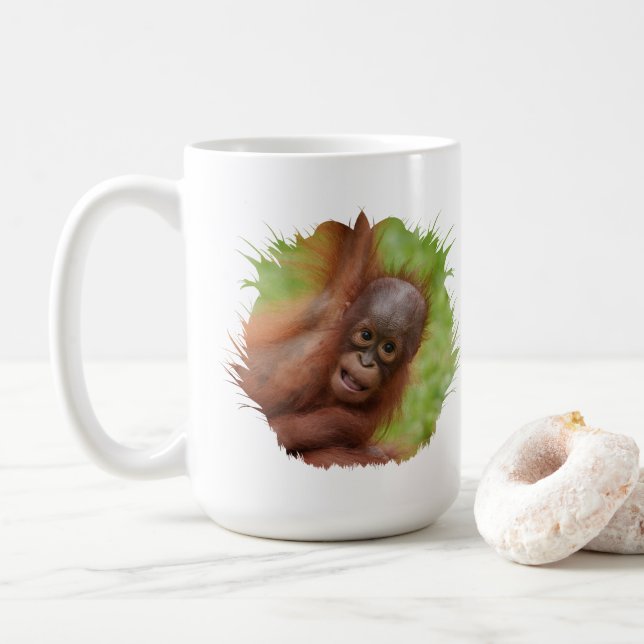 Baby Orangutan Joy Kaffemugg (Med munk)