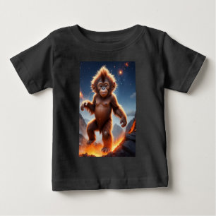 Baby Orangutan och Volcano T Shirt