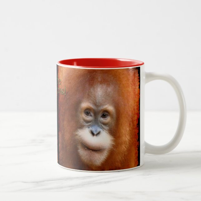 Baby Orangutan Photo Coffee Mugg (Höger)