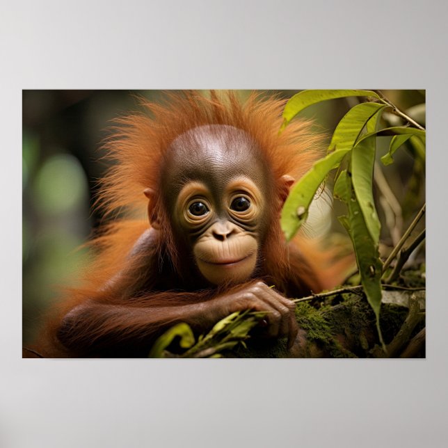 Baby Orangutan Poster (Framsidan)