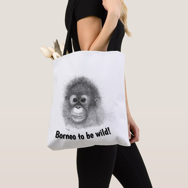 Baby Orangutan Tote Bag Tygkasse (Skapare uppladdad)