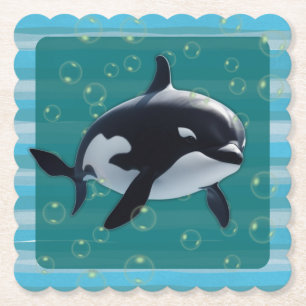 Baby Orca Pappersunderlägg Underlägg Papper